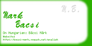 mark bacsi business card