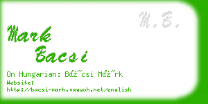 mark bacsi business card